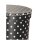 3er Set Pappdosen Geschenkdosen schwarz mit weißen Punkten Ø 20/25/30 cm