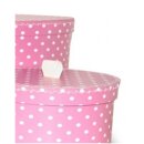 3er Set Pappdosen Geschenkdosen rosa mit weißen...