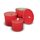 3er Set Pappdosen Geschenkdosen rot mit weißen Punkten Ø 20/25/30 cm