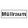 Türhinweisschild "Müllraum" 3er Pack Folie selbstklebend 297 x 100 mm