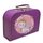 Kinderkoffer violett mit Einhorn und Wunschname 35 cm