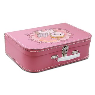 Kinderkoffer pink mit Einhorn und Wunschname 25 cm
