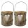 2er Pack Ebersbacher Holzlaternen klein (Ø x H) 100 x 120 mm
