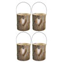 4er Pack Ebersbacher Holzlaternen groß (Ø x H) 160 x 180 mm