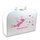 Kinderkoffer 45 cm weiß mit Fee pink und Wunschname
