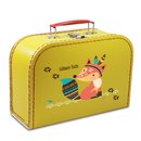 Kinderkoffer 35 cm gelb mit Fuchs