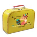 Kinderkoffer 25 cm gelb mit Fuchs und Wunschname