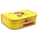 Kinderkoffer 35 cm gelb mit Fuchs und Wunschname