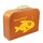 Kinderkoffer 35 cm orange mit Fisch gelb und Wunschname