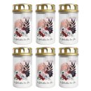 Ebersbacher Ewiglichter mit Golddeckel, Blumenbouquet „In Gedanken bei Dir“ (Ø x H) 75 x 150 mm