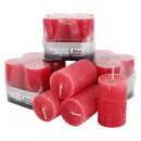 Ebersbacher rustikale Stumpenkerzen im 4er Tray Rot (Ø x H) 50 x 80 mm