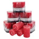 Ebersbacher rustikale Stumpenkerzen im 4er Tray Rot (Ø x H) 50 x 80 mm