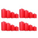 Ebersbacher Sternkerzen gestuft Rot (Ø x H) ca. 60 x 60 - 110 mm