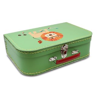 Kinderkoffer 45 cm hellgrün mit Löwe