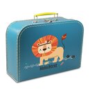 Kinderkoffer 30 cm petrol mit Löwe und Wunschname