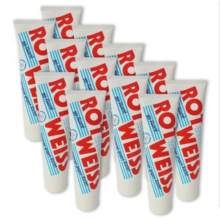 Dental Zahncreme Rot Weiss 12er Pack (12 x 100 ml)