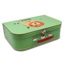 Kinderkoffer 30 cm hellgrün mit Löwe und Wunschname