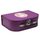 Kinderkoffer 40 cm violett mit Katze, Blumenborde und Wunschname
