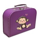 Kinderkoffer 16 cm violett mit Affe
