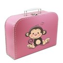 Kinderkoffer 40 cm pink mit Affe