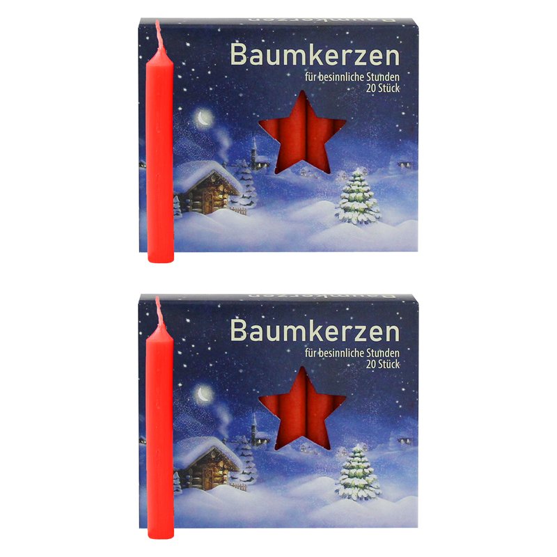 JEKA – Candeline Per Albero Di Natale – Confezione Da 20 Pezzi – Colore Bianco – 1,3x10,5 Cm