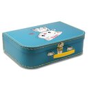 Kinderkoffer 35 cm petrol mit Katze