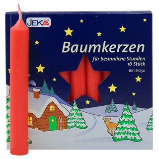 2er Pack Baumkerzen rot ca. 14 x 110 mm (2 x 16 Stück)
