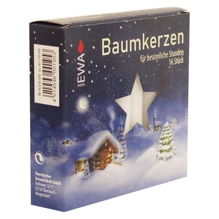 2er Pack Baumkerzen weiß ca. 14 x 110 mm (2 x 16 Stück)