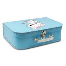 Kinderkoffer 25 cm blau mit Katze