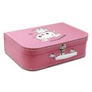 Kinderkoffer 35 cm pink mit Katze und Wunschname