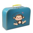 Kinderkoffer 35 cm petrol mit Affe und Wunschname