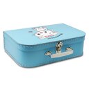Kinderkoffer 40 cm blau mit Katze und Wunschname