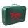 Kinderkoffer 35 cm dunkelgrün mit Rentier rot und Wunschname