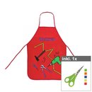 Werkenschürze für Kinder 45 x 60 cm rot inkl. Schere