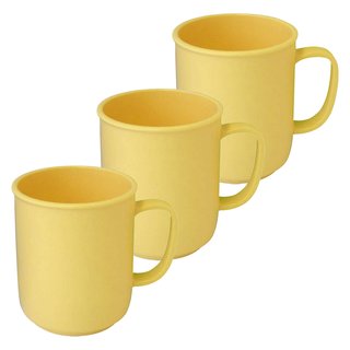 Tasse mit Henkel 3er Set Gelb (3 x 300 ml)