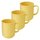 Tasse mit Henkel 3er Set Gelb (3 x 300 ml)