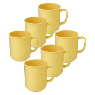 Tasse mit Henkel 6er Set Gelb (6 x 300 ml)