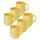 Tasse mit Henkel 6er Set Gelb (6 x 300 ml)
