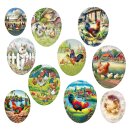 2er Set Bilderostereier zum Befüllen 12 cm bunt sortiert