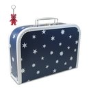 Kinderkoffer (mit Borde) blau mit Sternen 30 cm inkl. 1...