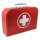 Arztkoffer rot mit weißem Kreuz 20 cm inkl. 1 Reflektorbärchen
