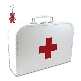 Arztkoffer weiß mit rotem Kreuz 35 cm inkl. 1 Reflektorbärchen