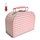 Kinderkoffer rosa/weiß kariert 16 cm inkl. 1 Reflektorbärchen