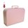 Kinderkoffer rosa/weiß kariert 25 cm inkl. 1 Reflektorbärchen