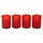 5er Pack Grablichter Brenner Nr. 2 mit roter Hülle für Glasgrablampen (5 x 4 Stück)