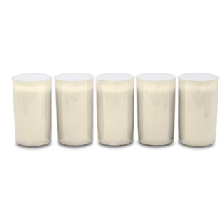 4er Pack Grablichter Ölkompolicht mit weißer Hülle für Grablampen (4 x 5 Stück)