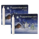 2er Pack Puppenkerzen weiß ca. 10 x 65 mm (2 x 20 Stück)
