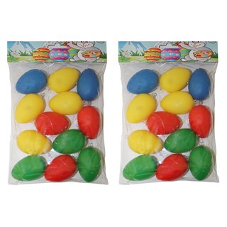 2er Pack Ostereier bunt sortiert ca. 6 cm (2 x 12 Stück)