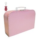 Kinderkoffer rosa mit kleinen weißen Punkten 25 cm...