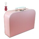 Kinderkoffer rosa mit kleinen weißen Punkten 30 cm inkl....